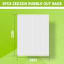 Bubble Pouches Wrap, Clear Not Self-Seal Bubble Out Bags with Double Walled Cushioning, Ideal for Packing, Shipping, Storage, Moving (5PCS-28x32Inches)