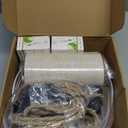 Plug in Pendant Light, Hanging Light with Plug in Cord with Dimmable Switch, Hanging Lamp with 15ft Hemp Rope, Beige Linen Shade, Fixture for Bedroom, Living Room 2 Pack