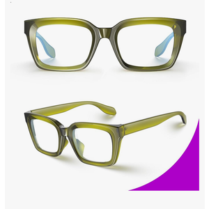 VISOONE Chunky Square Blue Light Blocking Glasses with Anti Computer Glare for Working Women Men MONTANA