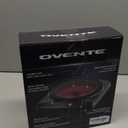 OVENTE Countertop Infrared Single Burner, 1000W Electric Hot Plate with 7 Ceramic Glass Cooktop, 5 Level Temperature Setting & Easy to Clean Base, Compact Stove for Home Dorm Office, Black BGI101B