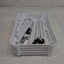 Laiensia 4-Tier Storage Carts, Multifunction Utility Rolling Cart Kitchen Storage Organizer, Mobile Shelving Unit Cart with Lockable Wheels for Bathroom, Laundry, Living Room, With Classified Sticker, White