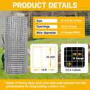 16in x 10ft Hardware Cloth - 1/2 Inch 19 Gauge Chicken Wire, Hot-Dip Galvanized After Welding Wire Mesh Roll for Garden Fencing, Chicken Coop & Poultry Cage