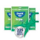 Oral-B Glide Mint Dental Floss Picks with Long Lasting Scope Flavor, 3 Pack of 75 Picks (225 Total)