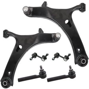 TRQ Front Steering & Suspension Kit Control Arm with Ball Joint Sway Bar Stabilizer Link Tie Rod Compatible with 2008-2016 Subaru Impreza