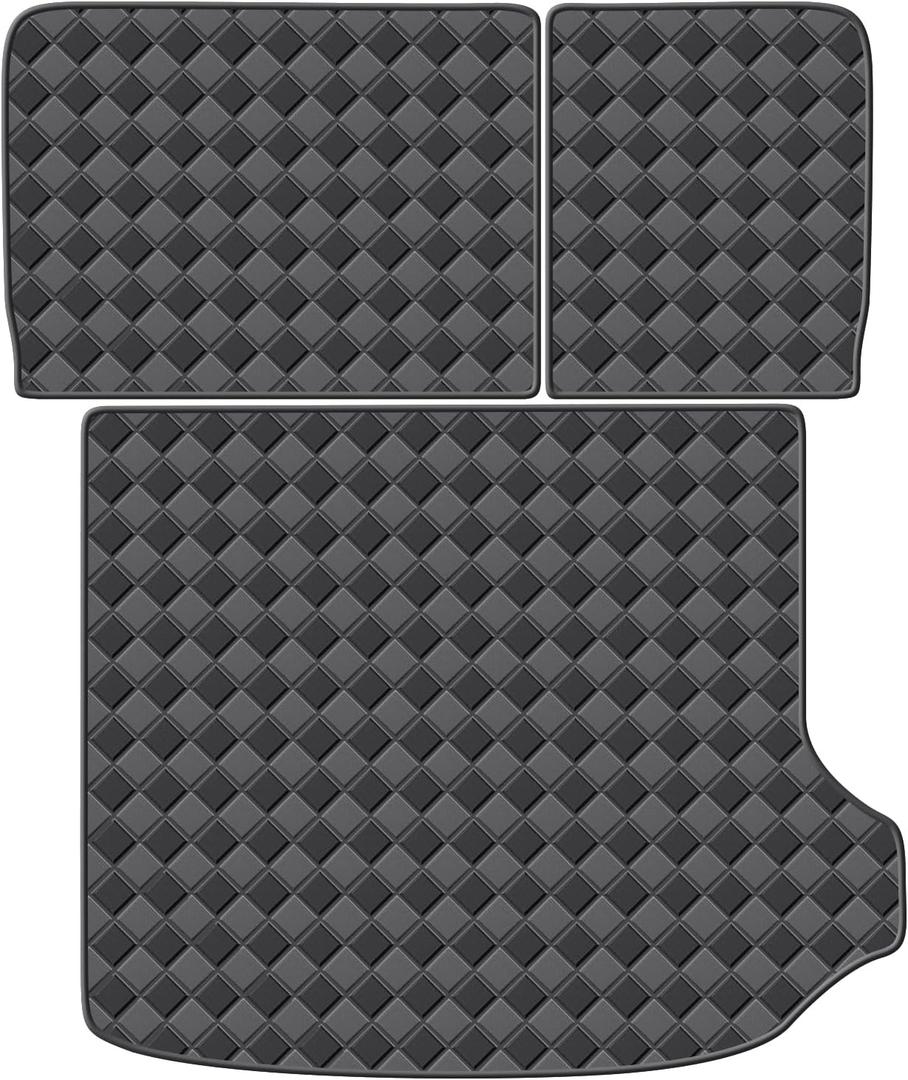 Cargo Mat & Backrest Mats for 2022-2026 Jeep Grand Cherokee 5 Seat Accessories, All Weather Waterproof Rear Cargo Liner Rear Trunk Liner Back Seat Cover Protector