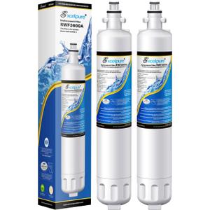 EXCELPURE RPWF Replacement for GE RPWF (NOT RPWFE), RWF1063, RWF3600A, WSG-4, DWF-36, R-3600, MPF15350, OPFG3-RF300, BCF77, Refrigerator Water Filter, 2PACK