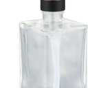 Glass Soap Dispenser, Clear Hand Soap Dispenser for Bathroom, Modern Refillable Liquid Dispenser Bottle.Oil Rubbed Bronze (13.5 OZ)