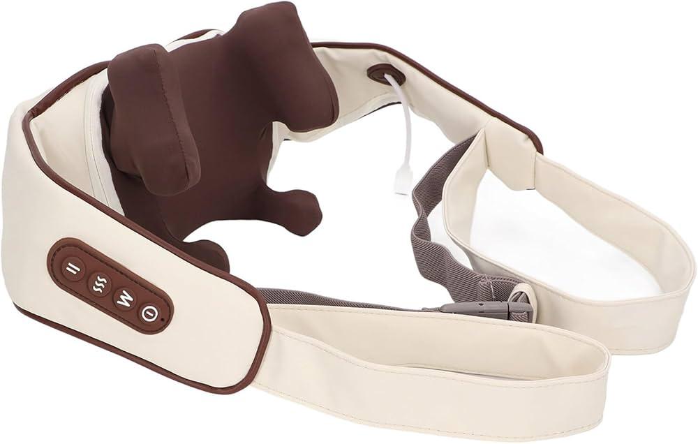 SKY LAND Shiatsu Neck and Shoulder Heat Massager - Electric 3D Kneading Massage Pillow with Soothing Heat for Shoulder, Leg, and Body Muscle Pain Relief. Perfect for Home, Office, and Car Use-EM-6125