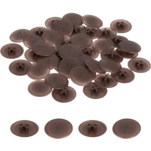 uxcell 160PCS Screw Cap Covers, 17mm Waterproof Plastic Screw Decorative Caps for Phillips Cam Lock Nuts Self-Tapping Screws, Dark Coffee