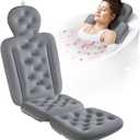 Full Body Bath Pillow for Bathtub, Thick Bathtub Cushion, Luxury Tub Pillow for Bath for Headrest Neck and Back Support Gray 51" x 16"