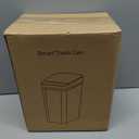 Yatmung 4 Gallons Bathroom Trash Can Automatic Touchless - 15.5 Liters Smart Trash Can Motion Sensor - Narrow, Plastic - Slim Electric Trash Bin - Skinny Garbage Can with Lid (Matte Black)