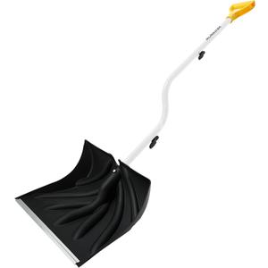 Snow Shovel for Driveway Ergonomic Design 17 Reinforced Heavy Duty Snow Removal Easy Assembled Tool in Winter Snowy Day for Garage Car Parking Port Workshop Barn