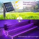 JMEXSUSS 200 LED Purple Solar Halloween Lights, 66 ft Rope Lights Outdoor Waterproof, PVC Tube Purple Christmas String Lights for Party Tree Fence Christmas