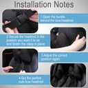 Macarrie 2 Pcs Car Neck Pillow Breathable Bow Headrest Pillow Comfortable Seat Neck Support Cute Bow Car Accessories for Driving Travel Driver Chair Winter Girl Style Interior Decor Gifts(Black)