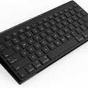 KOTEMON Mini Computer Keyboard Stand-11.8'' x 5.1''-Small Computer Keyboard Tray Acrylic Keyboard Holder for 78 Keys Universal Compact Keyboard, with Black Silicone Strip, Black