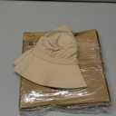 Baby Sun Hat for Boy Girl Toddler Summer bucket Hat Kids Sun Protection Beach Hat Cotton Baby Hats (6-12 Months, Light Khaki)