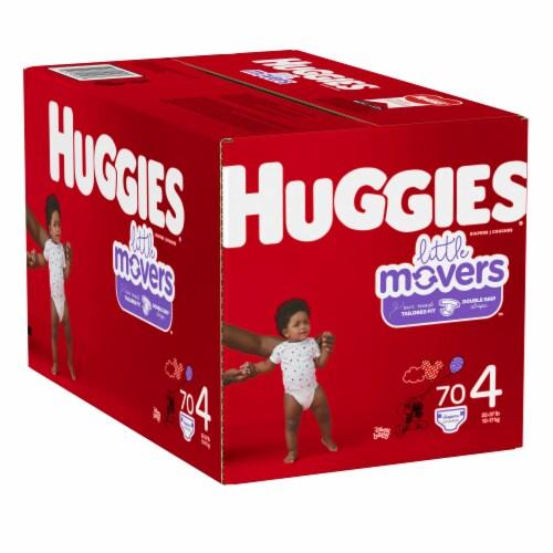 Huggies Little Movers Baby Diapers, Size 4 (22-37 lbs), 70 Ct