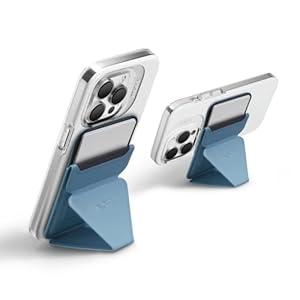MOFT Magnetic Wallet Stand for iPhone 14/ 13/ 12 Series Magnetic Compatible Phone Stand with 3 Viewing Angles (Windy Blue)