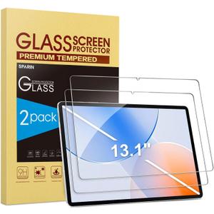 SPARIN 2 Pack 13.1 Inch Screen Protector for Samsung Galaxy Tab S10 FE Plus 2025, Tempered Glass for Samsung Tablet S10 FE+, Case Friendly Accessories, S Pen Compatible, HD Clear Film