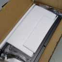 Narrow Side Table, Slim End Table with Magazine Rack, Bedside Table for Small Spaces, 3 Tier Sofa Couch Table Nightstand for Living Room, Bedroom Black LET503B