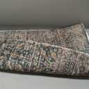 Machine Washable Rugs for Living Room: 6x9 Area Rugs Boho Vintage Rugs Stain Resistant Non Slip Low Pile Soft Lightweight Carpet for Bedroom Kitchen Dining Room Nursery Kids Room Farmhouse (Dark Green Brown)