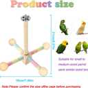 Bird Playground, Natural Bird Perches for Cage, Cages for Parakeets Toys for Small Toys for Conures, Cockatiel, Budgie Accessories, Perch Stand Play Stand