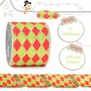 MAYREEL Red and Lime Green Crushed Velvet Wired Ribbon 4 Inch Extra Wide Christmas Ribbon with Gold Diamond Lattice Glitter, 10-Yard Roll for Christmas Tree, Wreaths, Bows & Elegant Holiday Dcor