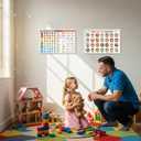 Set of 2 Emotional Chart for Kids, 12"x18" Children Feelings Chart, Coping Skill, Mental Health, School Therapy, Emotion Face, Calm Down Corner Poster - Frame not Included