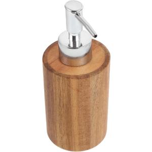 Beaupretty Wooden Liquid Soap Dispenser: Pump Lotion Dispenser Bamboo Shampoo Bottles Refillable Cosmetic Shower Gel Container for Countertop Kitchen Bathroom Farmhouse Decor