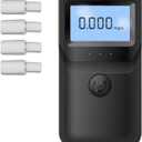 MR997 Portable Alcohol Tester High Precision Portable Alcohol Detector Compact Breath Tester High Sensitivity Electronic Breathalyzer LCD Display with Three Light Indicators