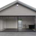 Garage Door Screen - 2 Car 18x8Ft Magnetic Closure Heavy Duty Weighted Bottom Screen Self Sealing Fiberglass Mesh Retractable Net - Easy Assembly & Pass-Through(Black)