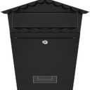 Serenelife Indoor & Outdoor Wall Mount Locking Mailbox | Secure Key & Lock Mechanism | Weather Resistant & Durable | Easy Access Metal Flap | Includes 2 Keys & Mounting Hardware | 13x14x5 IN