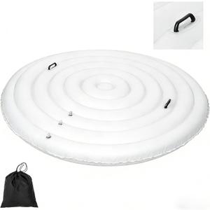 Inflatable Hot Tub Cover Round Replacement All Saluspa Intex Spa Covers Insert One Size Fits All Insulated Thermal Energy Saving Hot Tub Lid Replacement Used for Rain-Proof Snow-Proof with Handle