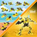 24 Packs Party Favors for Kids - Transform Robot Building Blocks, 12-in-1 Creative Action Mech Toy Building Set for Classroom Prizes Goodie Bags Stuffers for Kids, Children's Day Gifts for Boys Girls