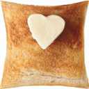 Erosebridal Cartoon Bread Throw Pillow Cover 20x20 Inch Cute Toast Bread Pillow Cover White Love Heart Pattern Chocolate Cushion Case Kawaii Realistic Food Decorative Square Pillow Case Sofa Couch (Multi 21)
