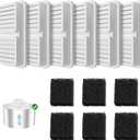 Cat Water Fountain 6 Filters & 6 Sponges Replacement Cartridge for Cats Pet Water Dispenser