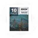 Mat Board Center, 10 Pack 20x24 Picture Mat for 16x20 Photos, White