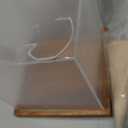 LITY 2 Pack Championship Ring Display Case, No Assembly Required Clear Acrylic Single Ring Holder with Wooden Stand Base for Sports Baseball Fan UV Protection