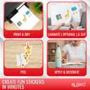 Printable Vinyl Sticker Paper - 30 Sheets 8.5x11 Sticker Paper for Inkjet Printer, Quick-Drying, Waterproof, Vivid Colors & Tear-Resistant, Easy to Cut, Cricut Compatible, DIY Sticker & Labels