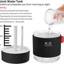 Portable Mini Cool Mist Humidifier, 500ml USB Personal Desktop Humidifier for Baby Bedroom Travel Office Home, Auto Shut-Off, 2 Mist Modes, Super Quiet (Black)