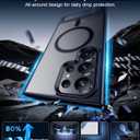 Temdan Magnetic for Samsung Galaxy S23 Ultra Case, [Innovate Stand][Military Grade Drop Protection][Non Slip][Translucent Matte] Shockproof Phone Case for Galaxy S23 Ultra 6.8" 2023 -Blue