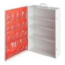 Empty First Aid Cabinet Portable / Wall Mount Metal Without Drawers 4 Shelves Two Latch