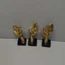 oliruim 3 Pcs Thinker Small Statue Set - Black Gold Abstract Art Figurines Home Living Room Aesthetic Decor Floating Shelf Coffee Table Office Desk Bathroom Counter Decor (3 Pcs Gold, 6")