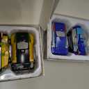 Magnetic Dinosaur Car Toy - 2 in 1 Crash & Transform Vehicle to Dino, No Battery Needed for Kids Age 3-12, Birthday Gift (Gold Blue)