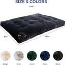 MAXYOYO 6" Futon Mattress Full Size, Velvet Thick Futons Sofa Couch, Versatile Floor Mattress for Adults, Shredded Foam Filling (Frame Not Included), Black