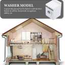 Toyvian Dollhouse Washing Machine Mini Cloth Washer Dryer Model Minihouse Laundry Machine Miniature for Dollhouse Furniture Accessories