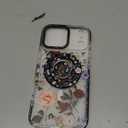 Case for iPhone 17 Pro Max Case Compatible with Magsafe Ring Holder Stand - for Women Retro Flower Design TPU Phone Cover for Girls Girly Funny Fashion