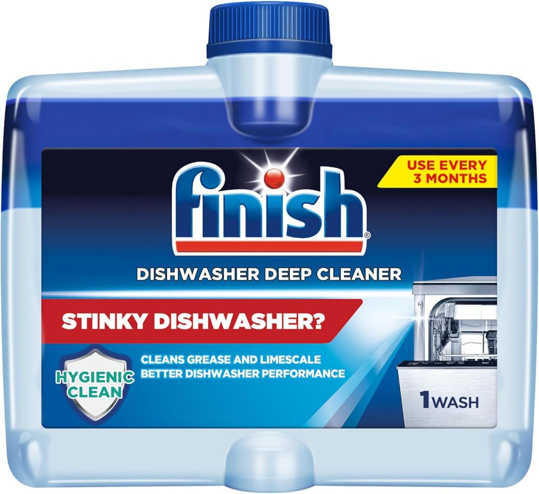 Finish Dishwasher Cleaner Liquid, Deep Cleans Hidden Grease & Limescale, Fights Odors & Maintains Performance, 3 Month Supply, 8.45oz, 1 Bottle (240 count (Pack of 1))