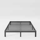 10in High Queen Bed Frame No Box Spring Needed, Heavy Duty Metal Platform Bed Frame Queen Size with Round Corners, Easy Assembly, Noise Free, Black