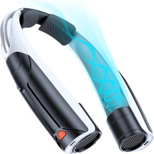 Portable Neck Fan with 6000mAh Battery, USB-C Rechargeable, Black Hands-Free Personal Fan 6 Speeds, 6-20Hrs Cooling for Outdoor Sports/Gym/Office, Adjustable 11oz Lightweight, Neck Cooler